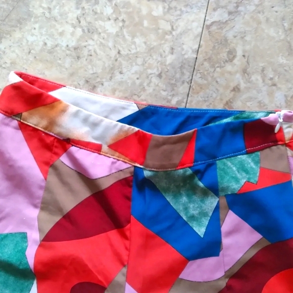 Luukse Multicolor Geometric print Wide Leg Palazzo pants, size Medium - Picture 3 of 9